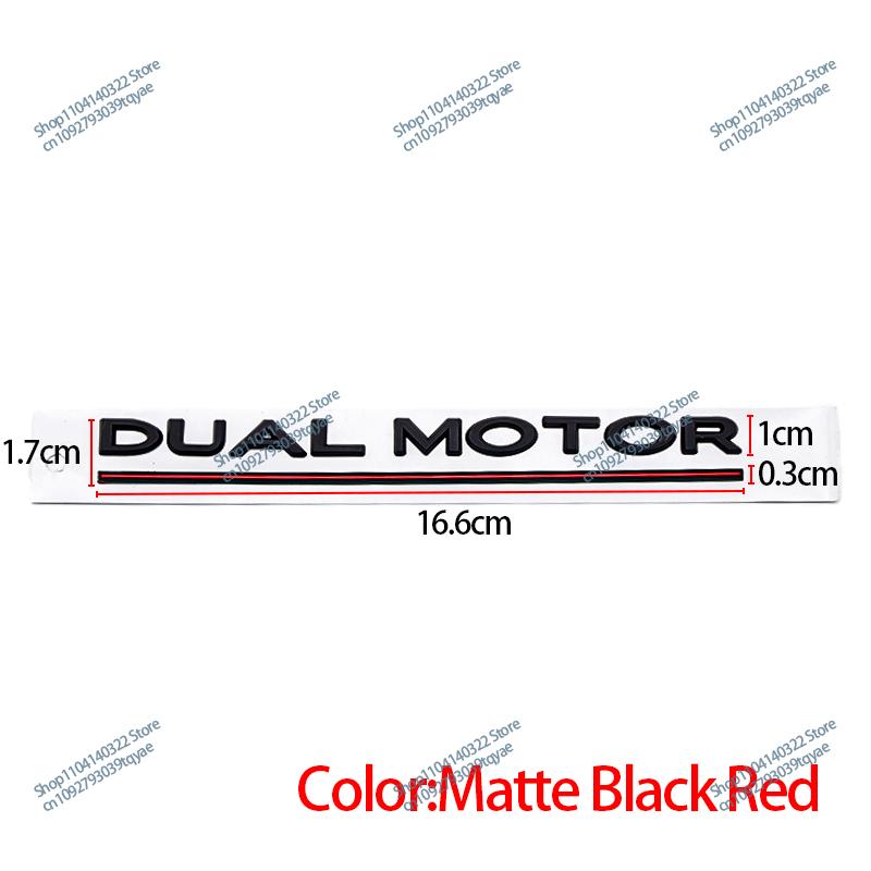 ABS SpaceX Dual Motor Sticker Fender Side Decal For Tesla Model Y S 3 X Letters Space Logo Rear Emblem Badge Trunk Accessories