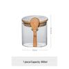 ZISIZ Glass Food Storage Jar with Spoon