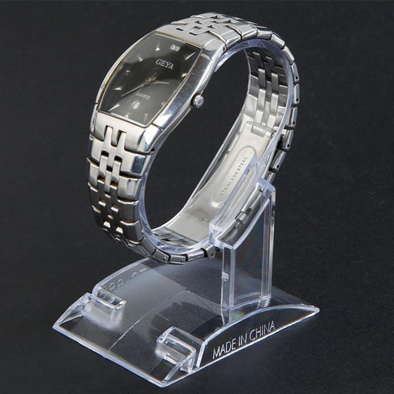 Clear C-Shape Plastic Watch Display Stand - Transparent Jewelry Rack Holder.