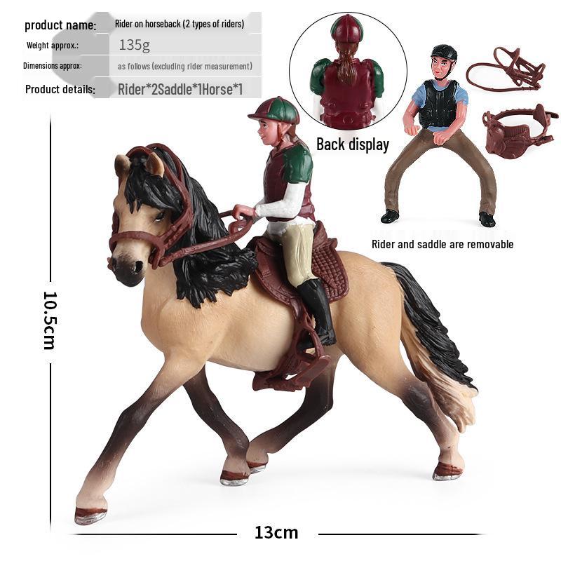 Farm Animal and Human Figures Playset with Fences: Rabbit, Sheep, Donkey, Cow - Parent-Child Simulation Toy