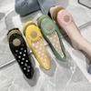 WTEMPO Four Seasons Trendy Jelly Rain Shoes Shallow Mouth Flat Heel Waterproof Beach Shoes Plastic Kitchen Work Shoes Women's Versatile Sandals