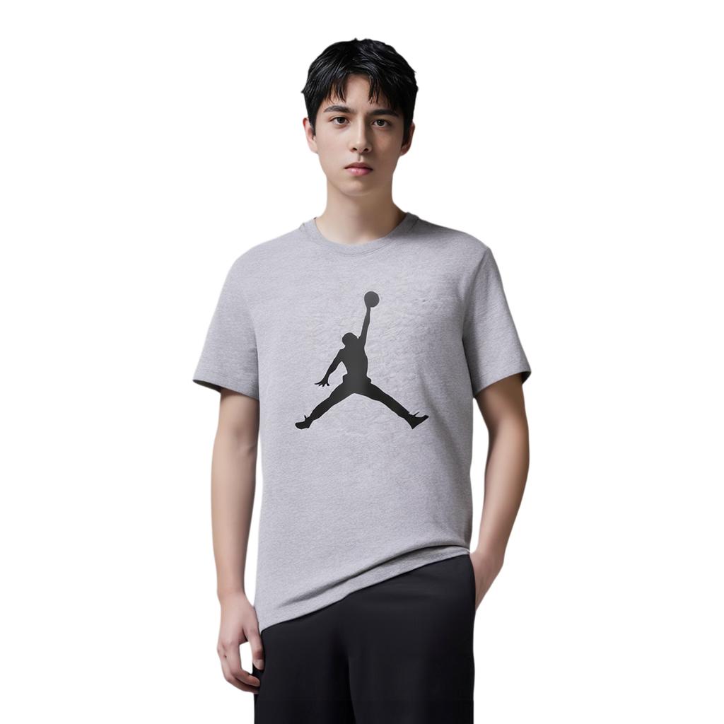 Jordan Pánske tričko s krátkym rukávom a okrúhlym výstrihom s potlačou loga Jumpman Šedá DA6797-091