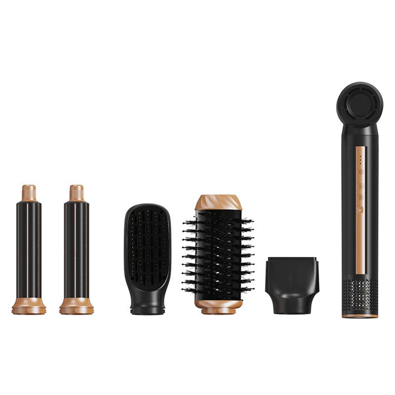Çok Fonksiyonlu Hızlı Kuruyan Saç Kurutucu ve Maşa – Kabarık Modeller İçin Altı Bir Arada Sıcak Hava Tarağı