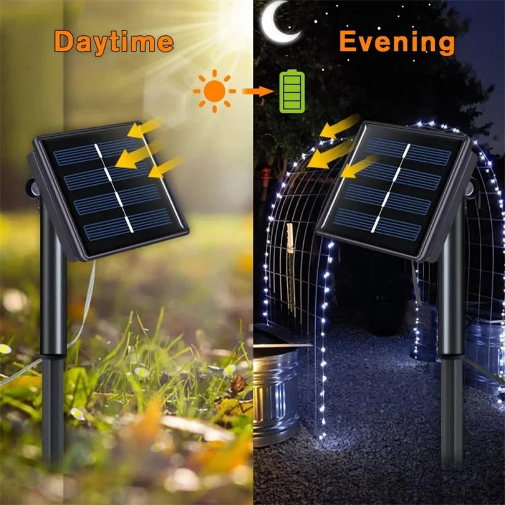 30m/20/10/5m Solar Waterproof Led Light Strip Outdoor Festoon Lamp Garden Fairy Garland String Christmas Decor Atmosphere Light