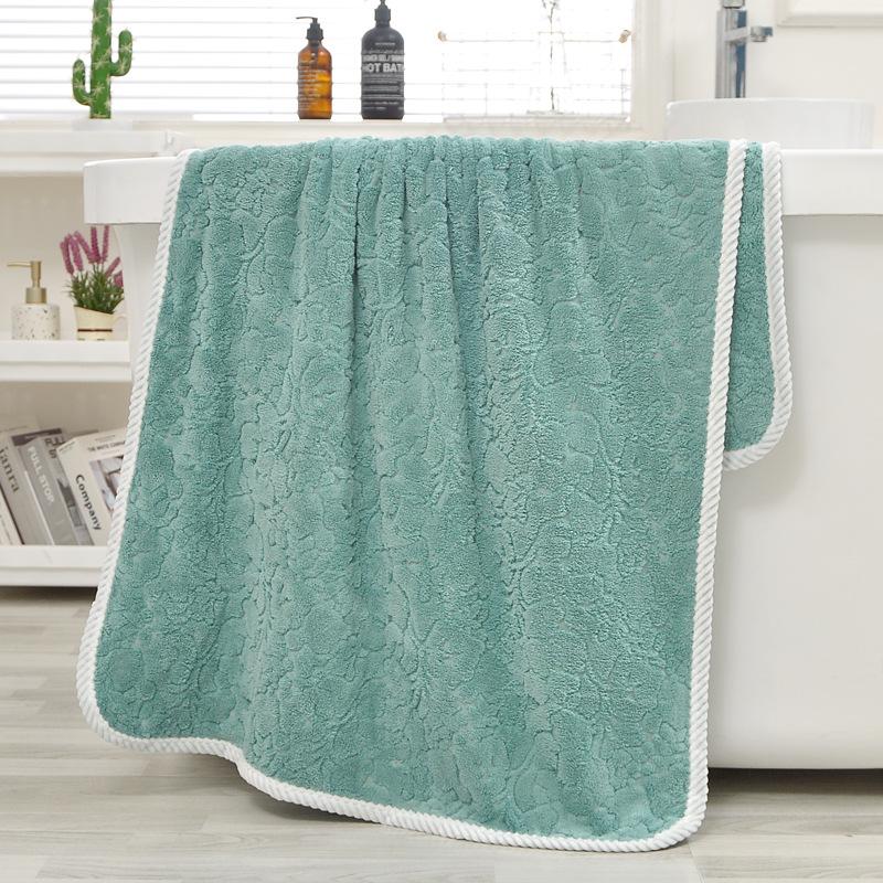 New Orchid Jacquard Warp Knitted Coral Fleece Towel Bath Towel Set Absorbent Home Towel Set