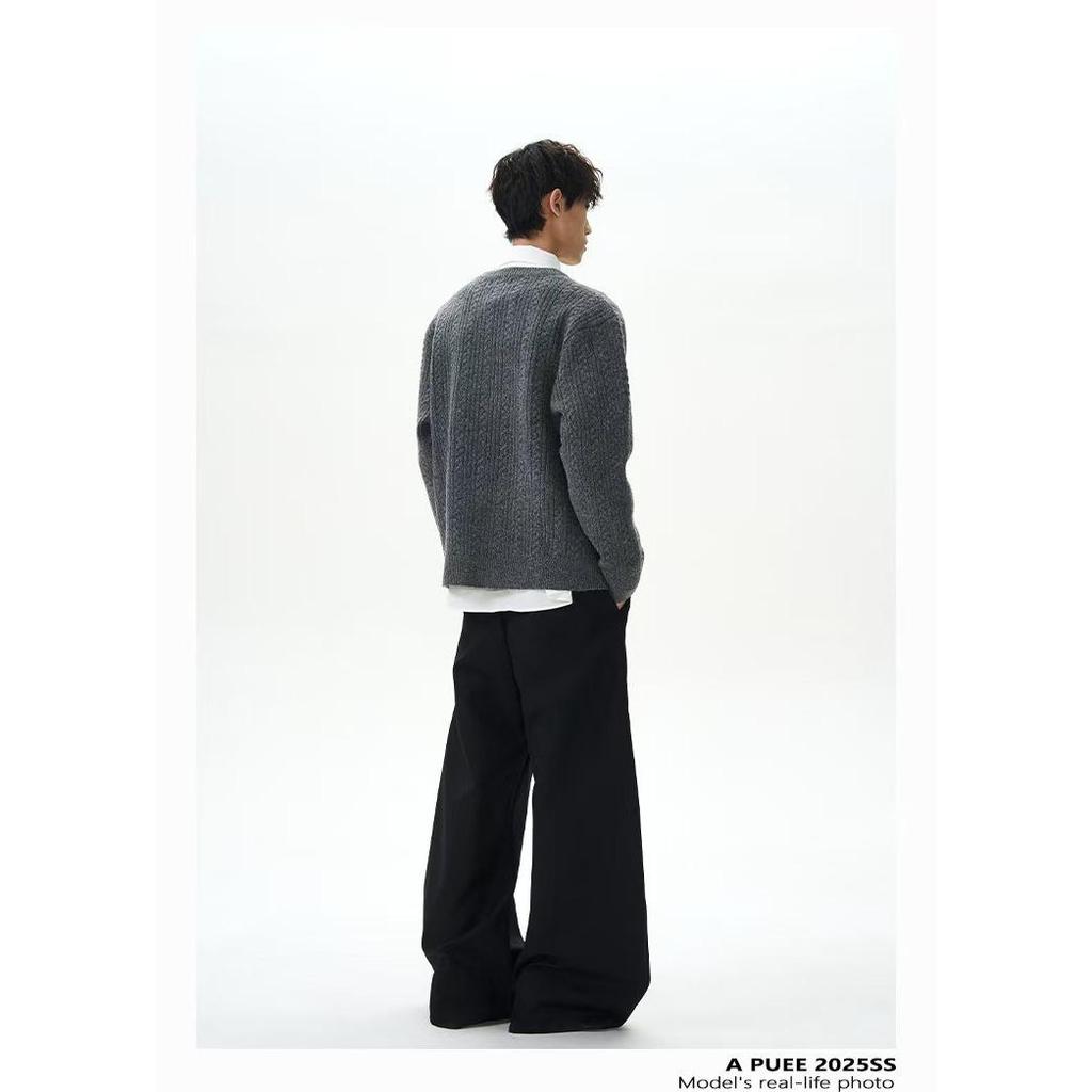 Autumn/Winter Unisex Retro Cable Knit Loose Sweater