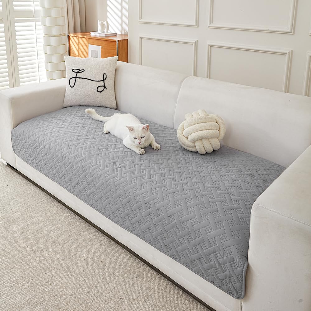 

EMME Полностью водонепроницаемый диван Моча диван Кошка и собака Легкий в уходе Вязаный чехол для дивана 134x210см, Защита, Полотенце-крой, Непромокаемый, Накладка, Защита, Нескользящий,