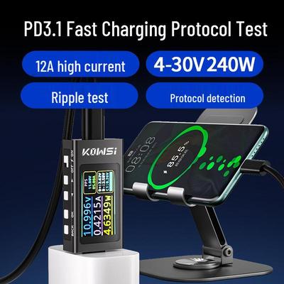 KWS-X1 Protocol Detector & Power Meter: Ammeter, Voltmeter, Charger, Type-C Test Instrument