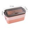 Japanese Style Double Layer Plastic Bento Box