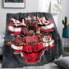 1Pc Chicago Bulls Print Flannel Blanket High Quality Warm Comfortable Cover for All Seasons Perfect for Gifts Home Decor