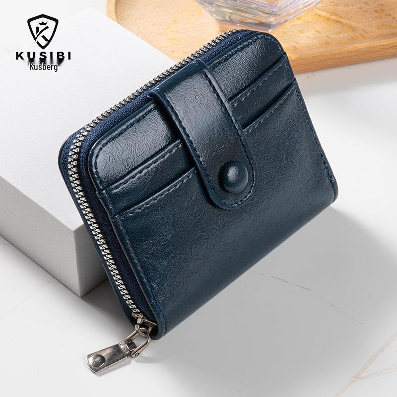Unisex Zippered Multi-Card Wallet & Coin Purse