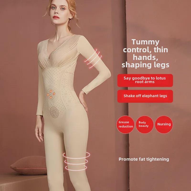 Szülés utáni alakformáló hosszú ujjú: Koffeinnel átitatott nadrág hasfeszesítésre, derékkarcsúsításra és csípőemelésre