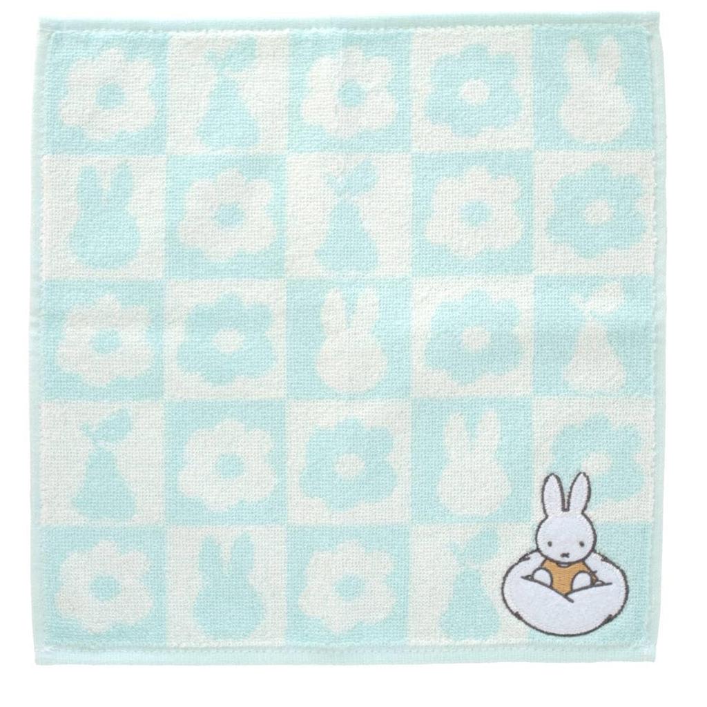 Miffy Towel Powder Color Handkerchief, (Blue), Women's, Approx. 25cm, 000195-0021-02