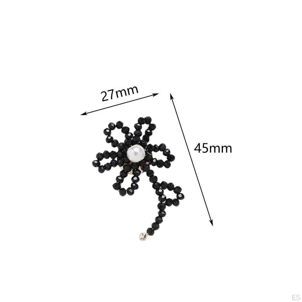 4 Pcs Embroidery Fix Decorative Embellishments Sewing Sparkling Flower Appliques for Clothing Dress