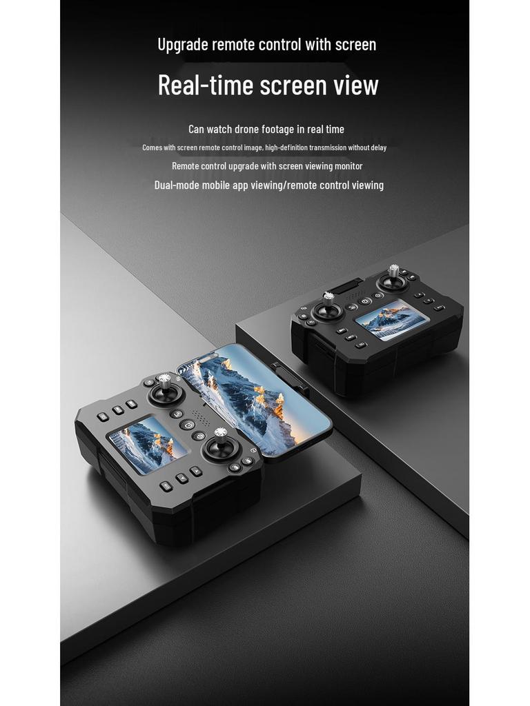 KY102 Drone with Screen Control, Optical Flow Positioning, Brushless Motor, and Four-Axis Remote Control.