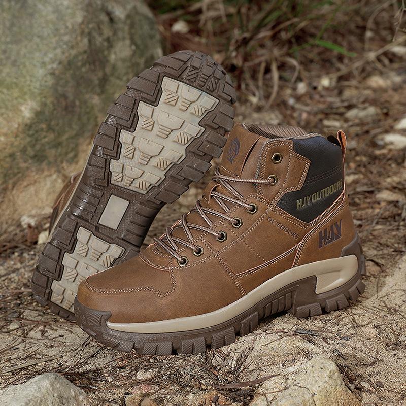 Cross-border new large-size outdoor non-slip, waterproof and wear-resistant mountaineering boots, combat boots, camping fashion training, military 