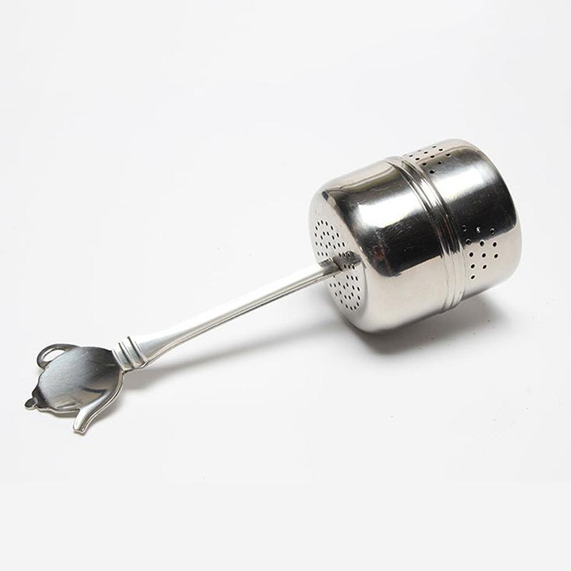 Infusore per Tè in Acciaio Inossidabile Colino Cilindrico Filtro per Spezie Erbe Palline Condimento Catena Appendi Accessori da Cucina