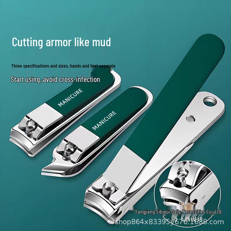 Ingrown Toenail Clipper Set - Stainless Steel, Thick Gray Toenail Clippers, Eagle Beak Design. 6-Piece Set
