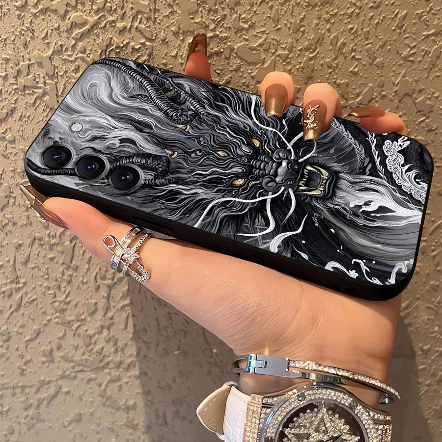 Dragon Tiger Case for Samsung Galaxy S25 Ultra S10 S9 Note 20 Ultra 8 9 10 S21 FE S24 Plus S20 S23 Cool Funda Phone Cover
