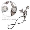 Magnetic Curtain Clips, Cute Cat Drapes Holders, Metal Cat Shape Holders with Tieback Buckle, for Holding Back Shower Drapes and Curtain