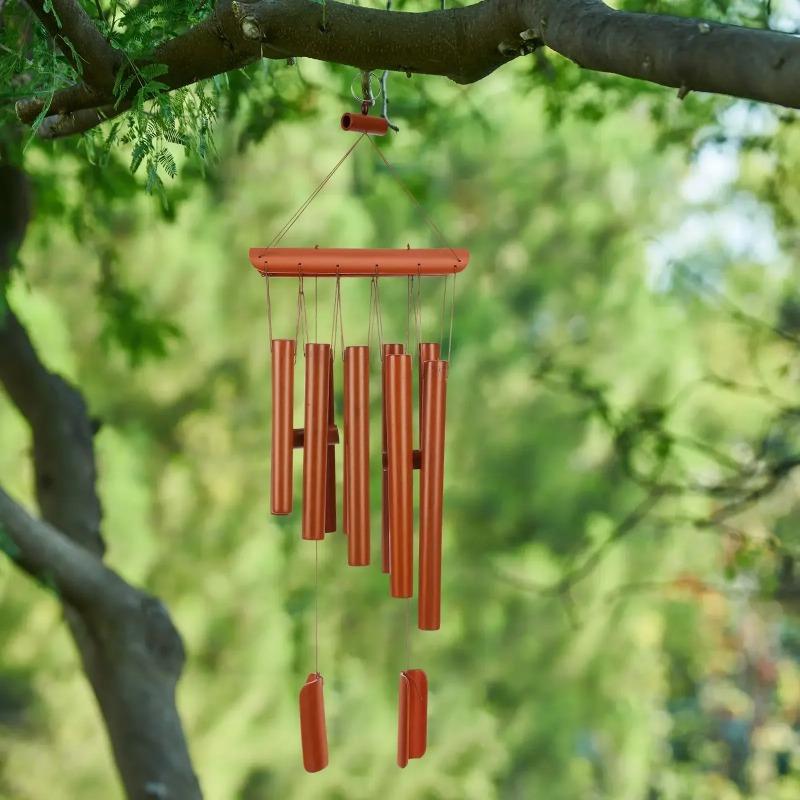 10-Tube Bamboo Wind Chime - Multi Tube Music Decor, Wooden Handicraft Garden Ornaments, Hanging Outdoor Bedroom Hall Study Room