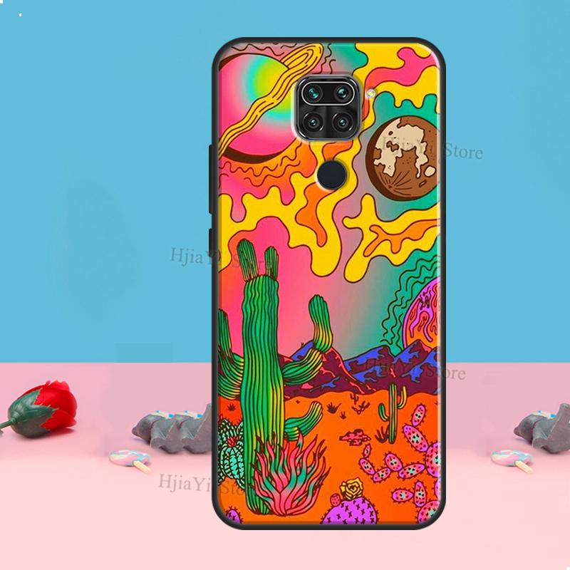 Husă de telefon estetică pentru copii indie hippie acid Trip pentru Xiaomi Redmi Note 11 Pro 10 9 8 8T 11S 10S Husă din spate pentru Redmi 10 9A 9T 9C