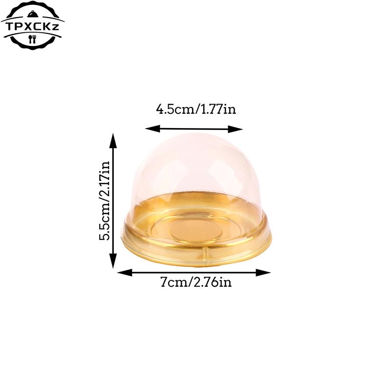 Clear Plastic Cake Boxes And Packaging Box Moon Cake Box Egg-Yolk Puff Blister Box Baking Decor Storage Container Dome Box