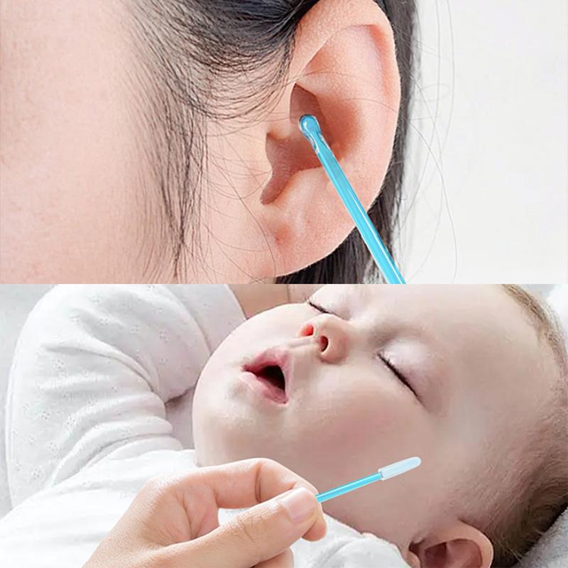 24Pcs/Bag Disposable Earwax Remover Sticky Ear Pick For Kids Olders Adult Ear Cleaner Reusable Adhesive Earpick Ear Care