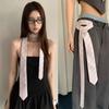 Pink Striped Tie Korean Style Shirt Tie Decoration Fashion Belt Accessories  Daily