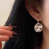 Korean-Style Pleated Texture Earrings for Women - Blogger-Inspired Simple Fashion Design