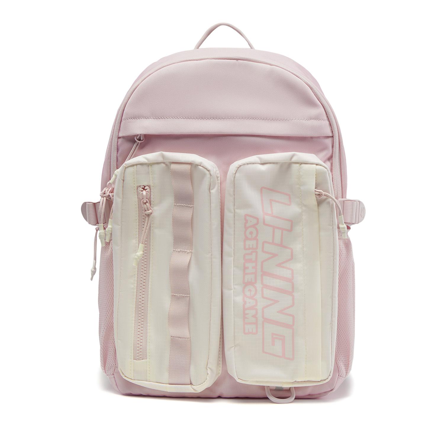 

Новая коллекция LiNing Sports Life Полиэстеровый рюкзак Женский Светло-розовый и Слоновая кость ABSV099-2 29.0*14.5*43.9CM