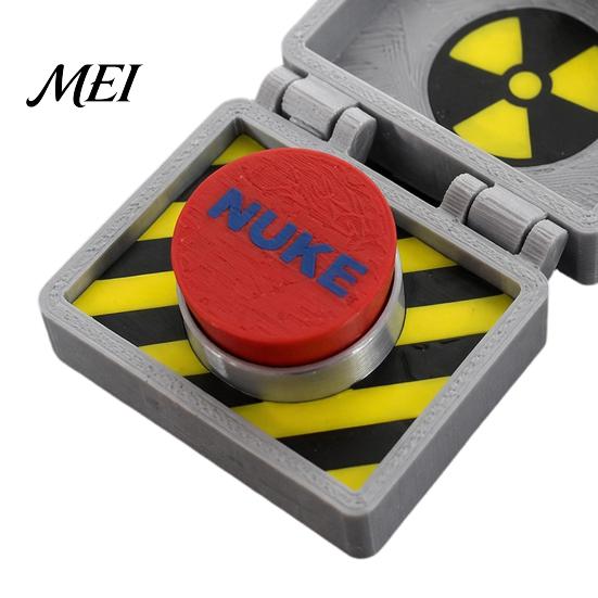 Button Clicker Fidget Toy Nuke Toy, 3D Printed Stress Relief for Desk Accessory, Fun Gadget Office Workers Gadgets