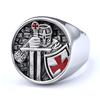 Hipster Templar Cross Ring Titanium Steel Non-Fading Personality Ring