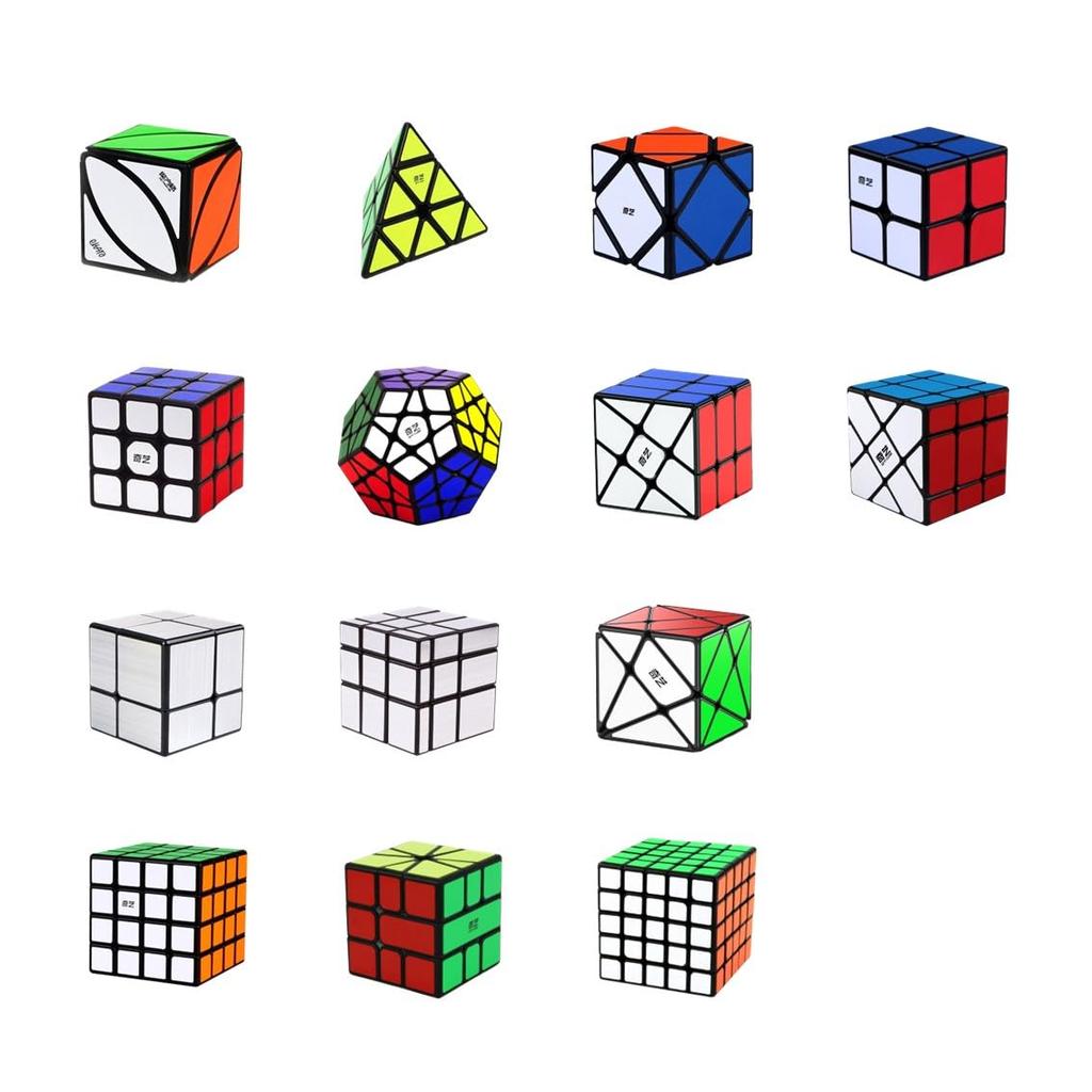 Zauberwürfel, 14-teiliges Set, Zauberwürfel-Set, Würfelspielzeug, Gehirntraining, Gehirnerziehung, Puzzle-Würfel, sanfte Rotation