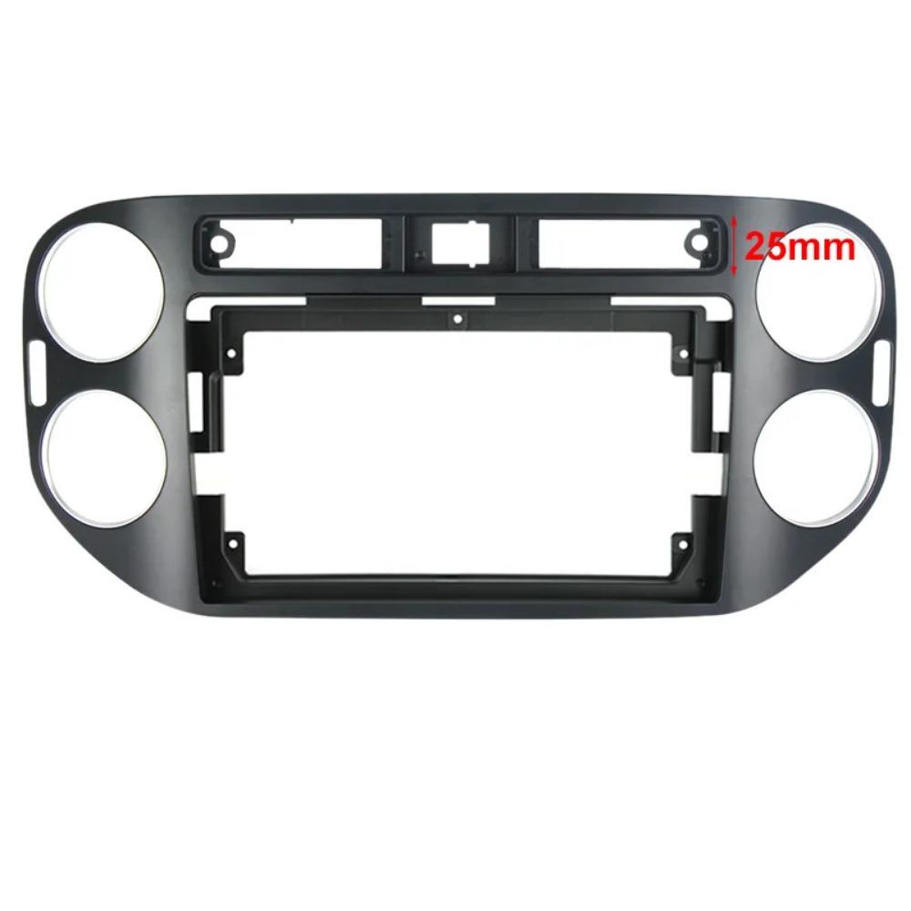 Car DVD Frame Audio Fitting Adaptor Dash Trim Facia Panel 9inch for VW Tiguan 2010-16 Radio Player 16pin Power Cable Canbus