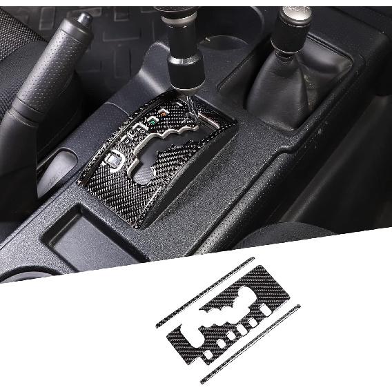 

Soft Carbon Fiber Gear Shift Panel Trim Cover Compatible with Toyot@ FJ Cruiser 2007-2021, Gear Shifter Console Anti-Scratch Decoration Sticker чёрный