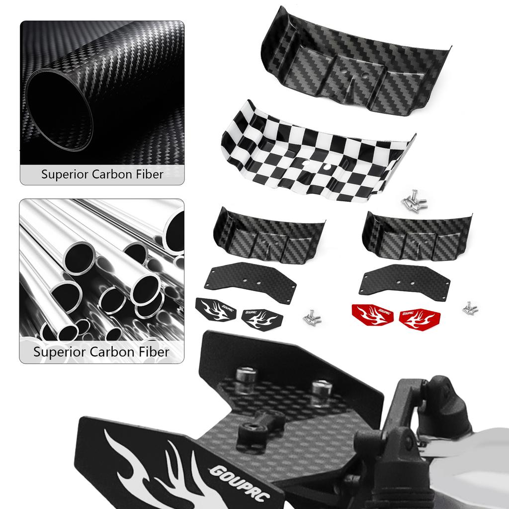 RC Tail Wing Rear Body Wing Spoiler Carbon Fiber Rear Wing for Losi 1/24 Micro-B 2WD Buggy Upgrade Parts Accessory