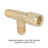 Adattatore a T a innesto rapido con spillo in ottone 1/4in SAE Struttura robusta per R22 R12 R134