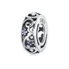 WOSTU Real 925 Sterling Silver 15 Styles Pet Vintage Heart Spacer Stopper Beads fit Wostu original Charm Bracelet Jewelry CQC593