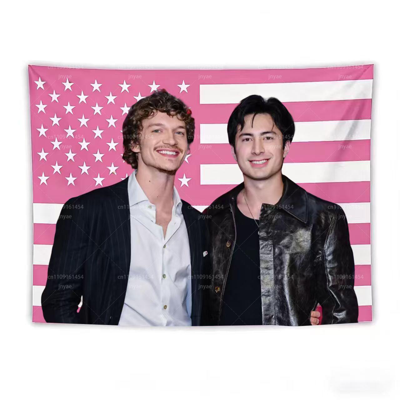 

Heated Rivalry HHockey Shane I Ilya Tapestry American Flag Print Fan Wall Decor for Bedroom Bar Party Home Decoration 74x94cm(29x37in)