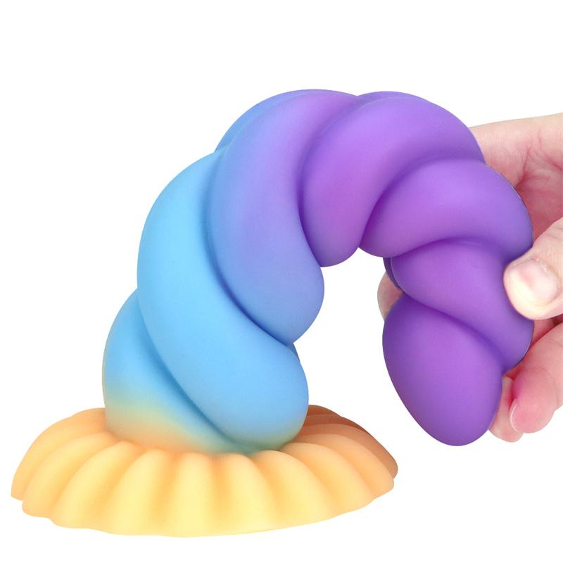 Intestines Anal Plugs Mixed Colored Silicone Dildo Penis Simulation Big Penis Alternative Sex Adult Products