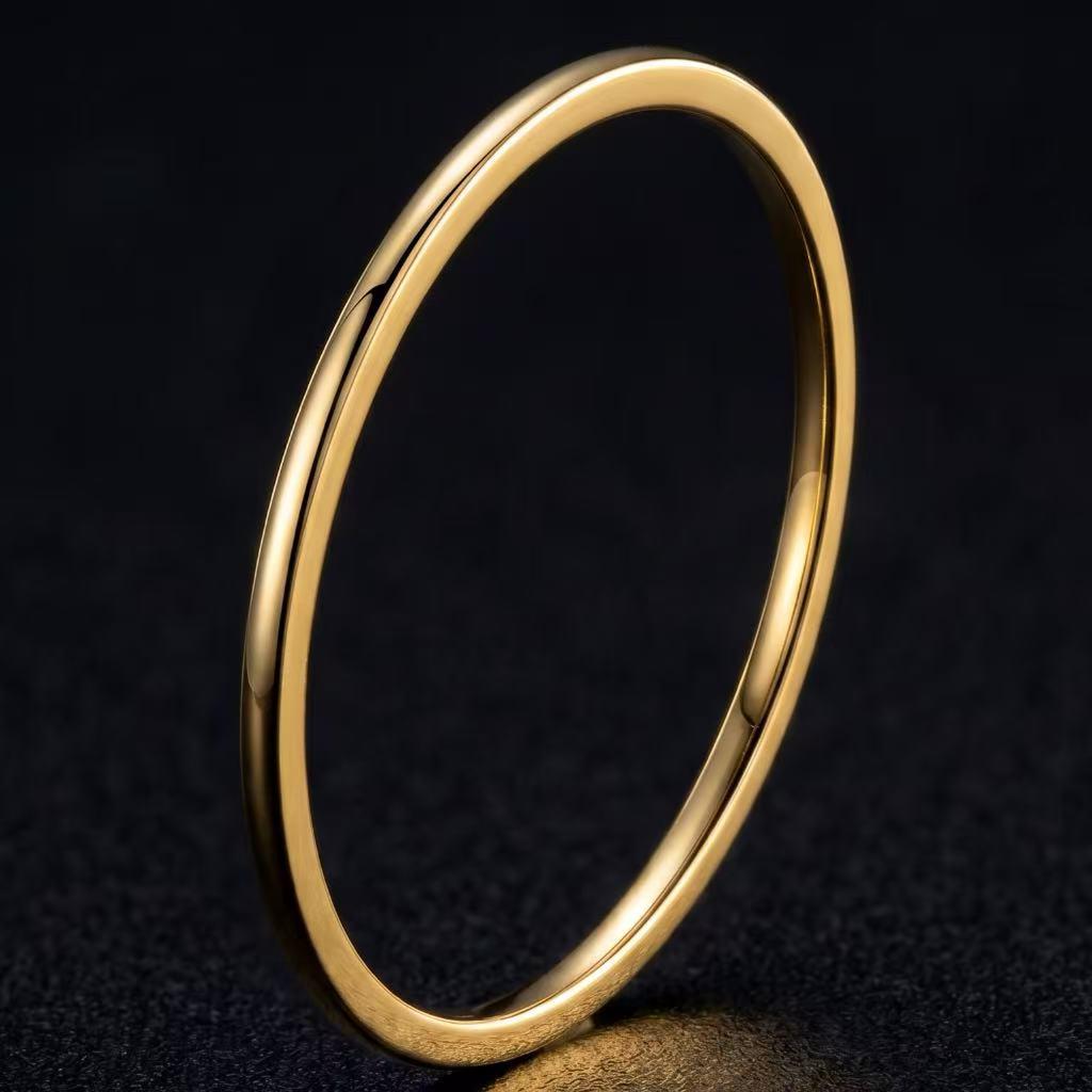 Stainless Steel Women's Spherical Ring - High-End Light Luxury, Colorfast, Titanium Steel Band
