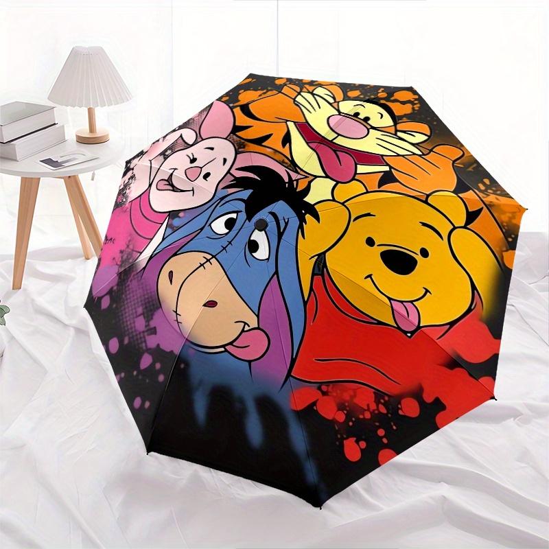 

Tiger,Piglet,Eeyore Theme Automatic Compact Folding Cute Umbrella - Portable and Durable, 8-Bone Iron Umbrella for All Weather0707098