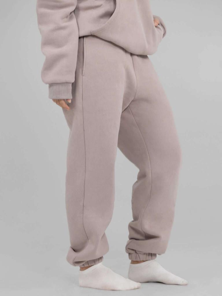 Comfrt Solid Color Embroidery Fleece Oversize Couple Hoodie Casual Loose Sweatpants Set
