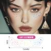 Hot Silver Laser Temporary Facial Tattoo Stickers for Parties and Masquerade Made of White Paper