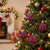 4/6PCS Exquisite Flocked Finial Christmas Ball Hexagram Oddly Shaped Velvet Christmas Ball Set Hand-painted DIY