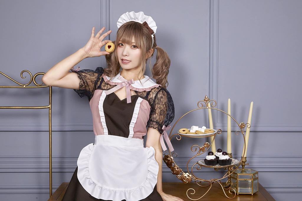 Clearstone Cosplay Halloween Strawberry Chocolat Maid Brown Women's