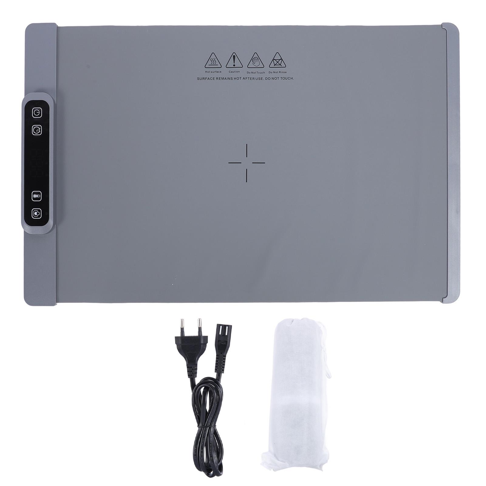 

Food Warming Mat 60 degrees C to 100 degrees C 3 Temperature Setting Full Surface Water Resistant Oil Proof Touch EU Plug темно-синього кольору