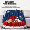 Cute Cartoon Line Puppy Maltese Printed Soft Plush Blanket Warm Blanket for Sofa Bed Suitable for Birthday Girls Christmas Gifts