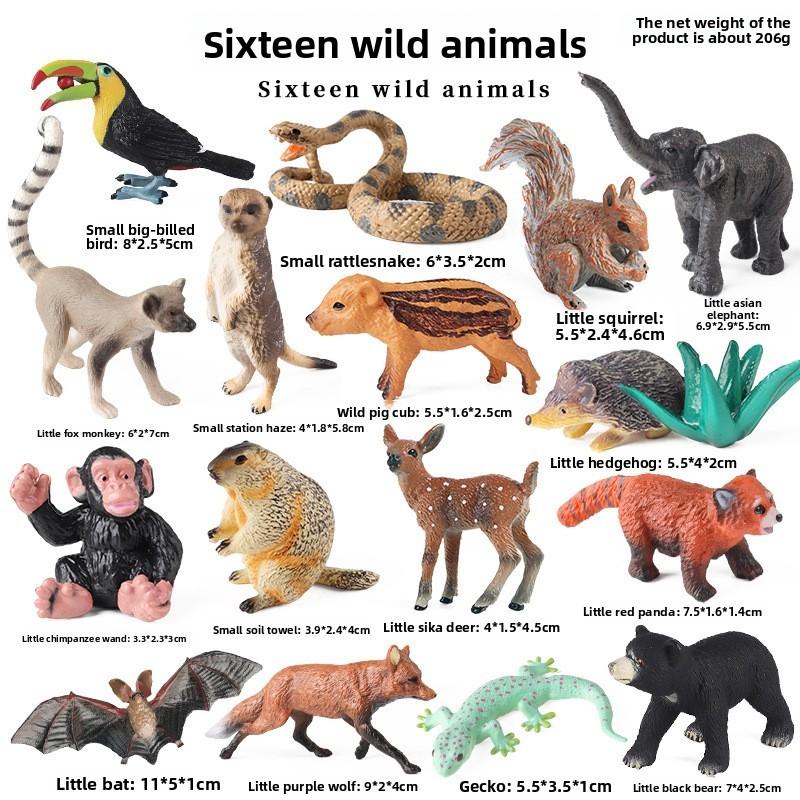 סט דמויות ינשוף סנאי חיות בר לילדים מתנה קישוטים לעוגת פסחא חג המולד יום הולדת אוסף צעצועי פלסטיק